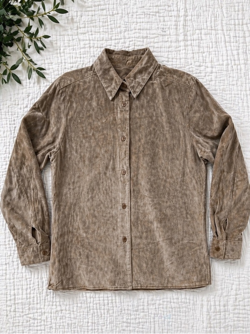 Vintage 90s Suede Leather Jacket Larry Levine Brown Quiet Luxury Shacket
